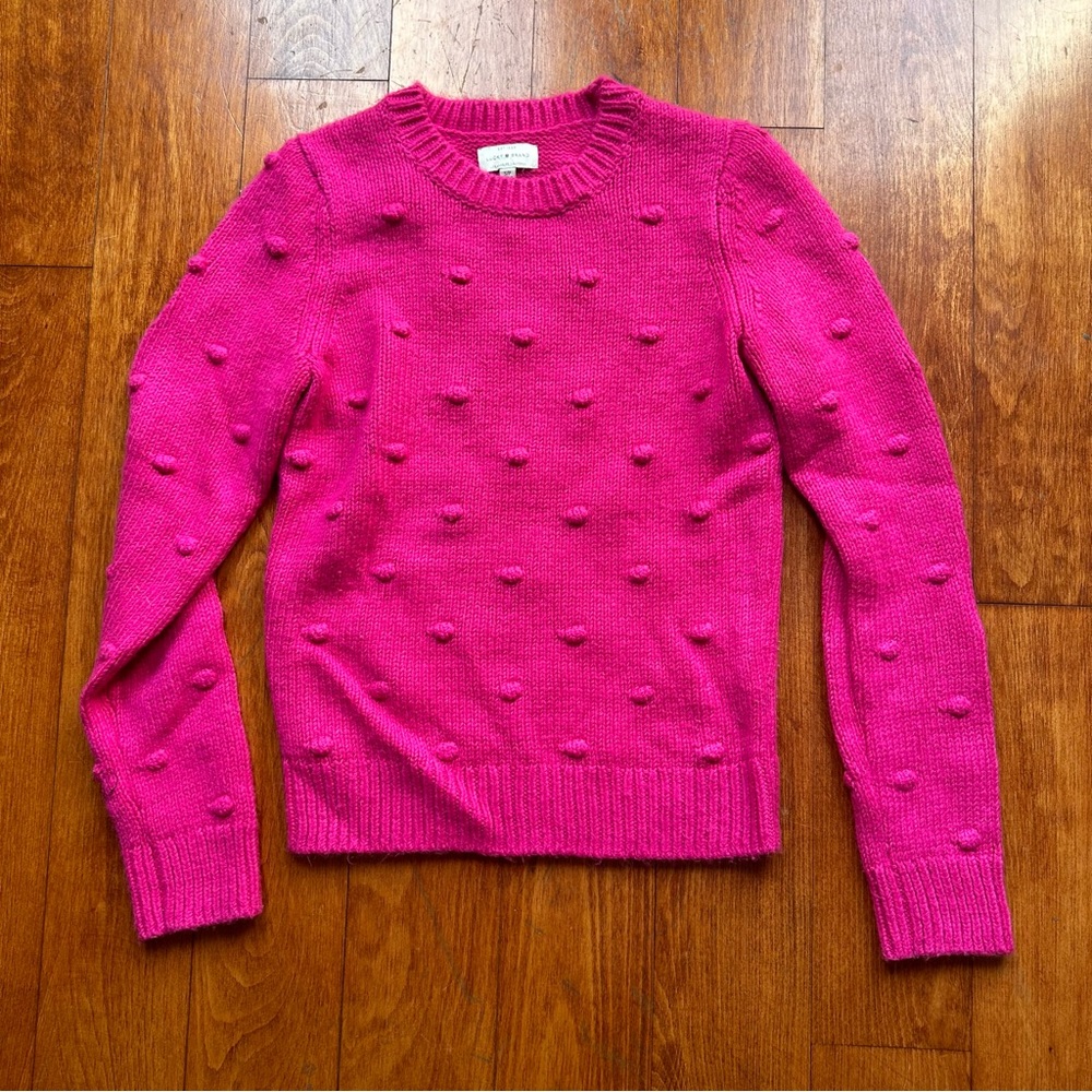 Lucky Brand pom sweater - brand new, never worn!